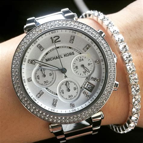 michael kors silver watches for women|silver designer watches for women.